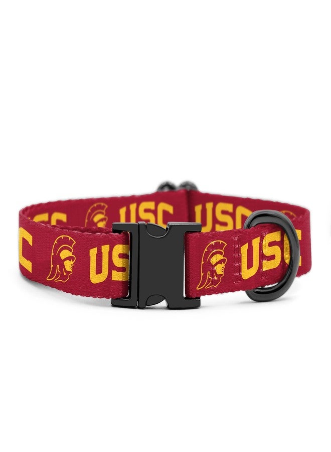 ShopInstaPets USC Trojans Collars and Leashes | Officially Licensed | Adjustable-Fits All Pets! (Small Collar) - Image 1