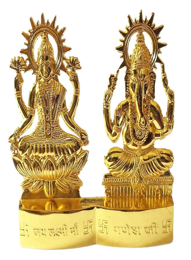 GRI9 Laxmi Ganesha Lakshmi & Ganesha Statue - Laxmi Ganesh Idol Murti [ 2.8 inch, Size Small ] - for Mandir Home, Indian Diwali Gift - Image 1