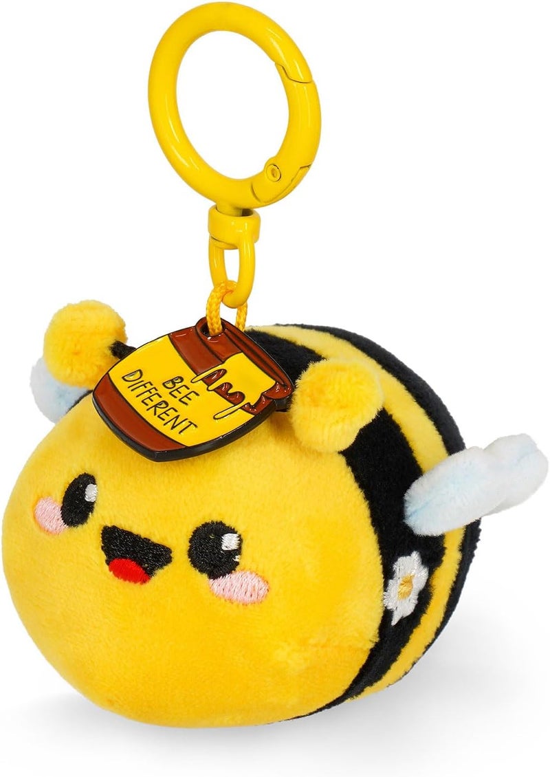 Legami Super Soft Bee Plush Key Ring with Engraved Message - Image 2
