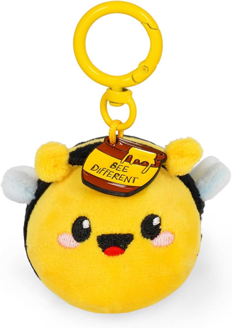 Legami Super Soft Bee Plush Key Ring with Engraved Message - Image 1