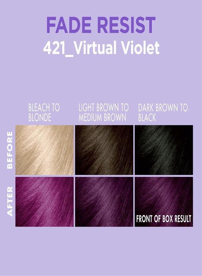 SOFT SHEEN Softsheen-Carson Dark and Lovely Hair Dye, Fade Resist Hair Color with Conditioning Mask, Virtual Violet, 1 Kit - Image 3