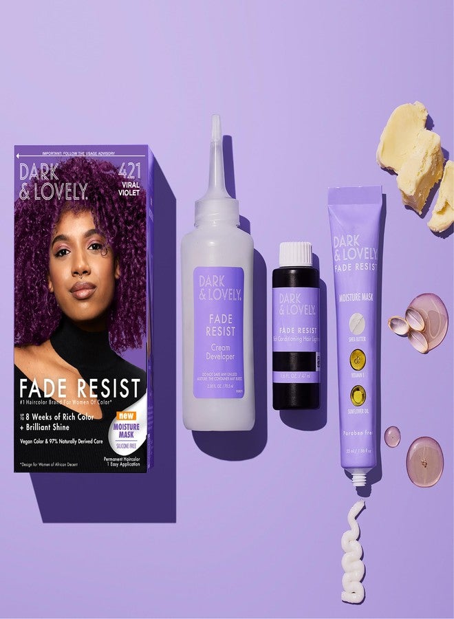 SOFT SHEEN Softsheen-Carson Dark and Lovely Hair Dye, Fade Resist Hair Color with Conditioning Mask, Virtual Violet, 1 Kit - Image 5