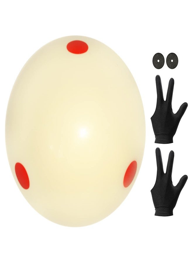 HEYLEAYAR Pro-Cup Pool Cue Ball 2-1/4 Inch,Standard Pool Ball Billiard Cue Ball with 6 Red Dots,Pool Table Accessories for Billiards Game - Image 1
