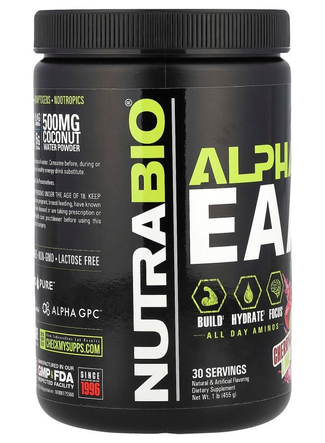 NutraBio Alpha EAA Cherry Lime Slush 1 lb (455 g) - Image 2