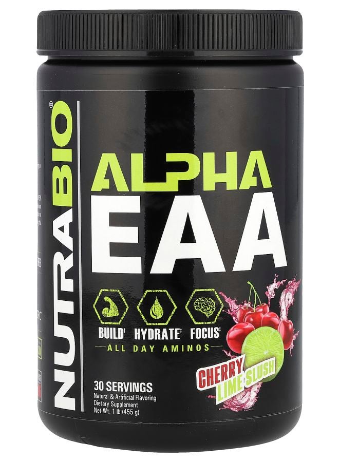 NutraBio Alpha EAA Cherry Lime Slush 1 lb (455 g) - Image 1