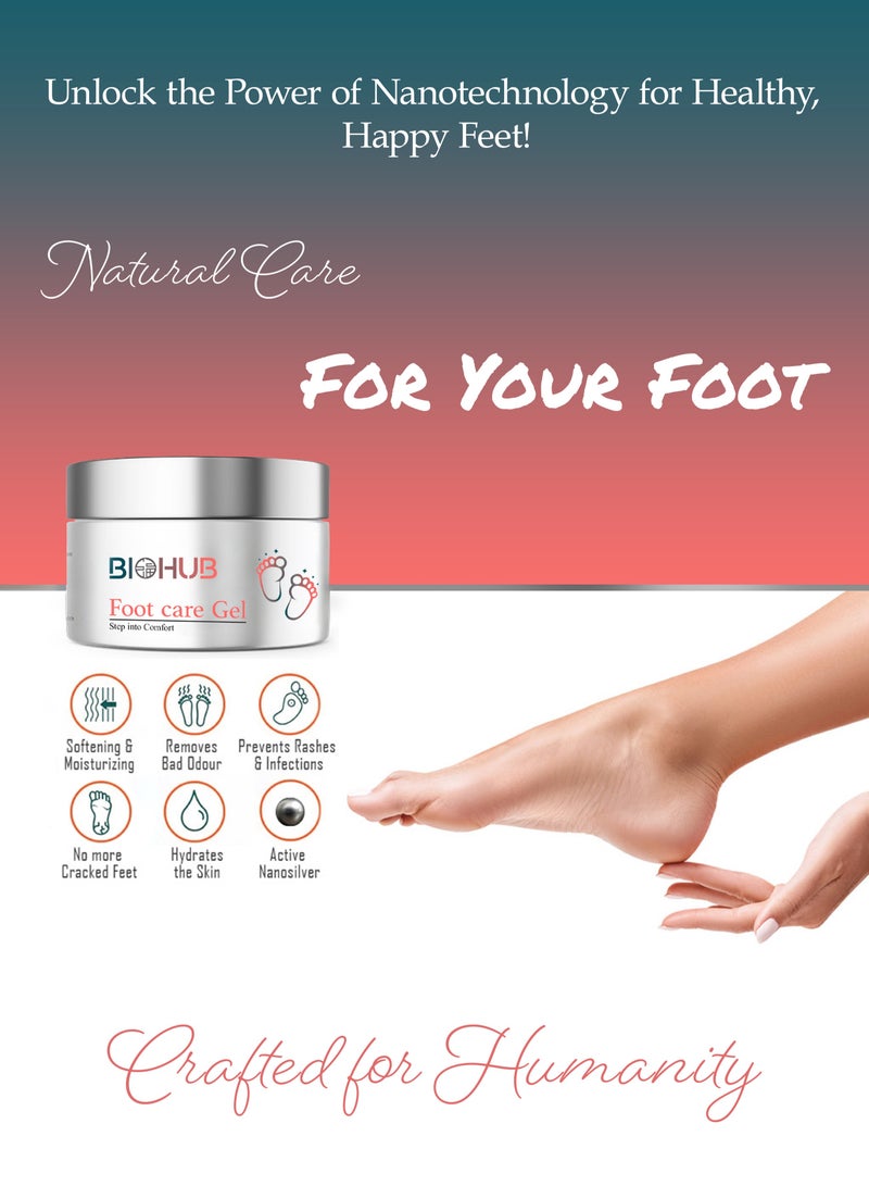 King Mariot Foot Care Gel | 50g | Nanotechnology Formula | Hydrates and Softens Skin | Ideal for Cracked Heels and Toenail Infections - Image 2