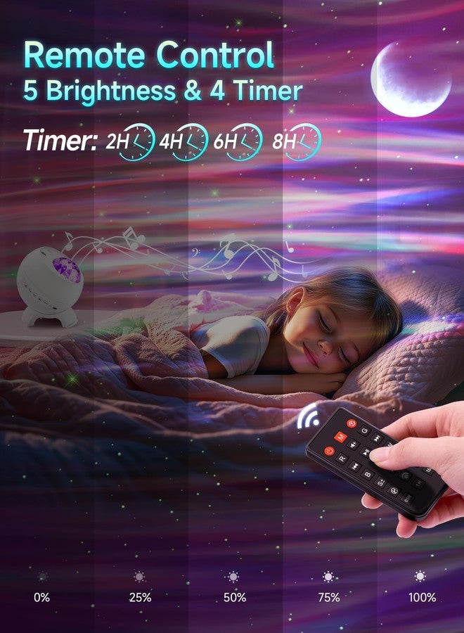 One Fire Northern Lights Projector,180 Lighting Modes Galaxy Projector for Bedroom,15 White Noise&Bluetooth Galaxy Projector for Bedroom,Remote+Timer Moon Star Projector Galaxy Light Projector,Christmas Gifts - Image 5