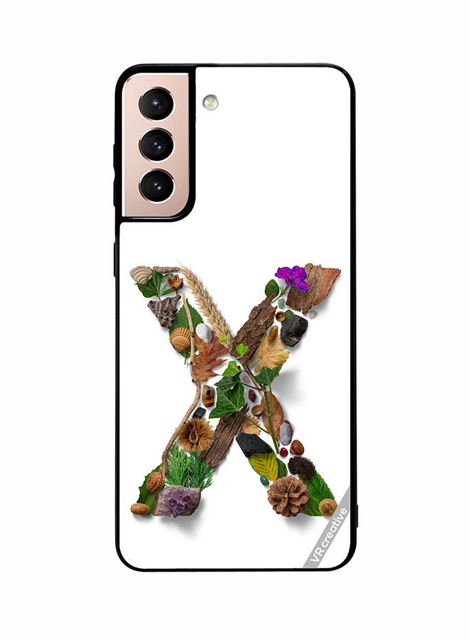 VR CREATIVE Protective Case Cover For Samsung Galaxy S21 Plus 5G Alphabet X Design Multicolour - Image 1