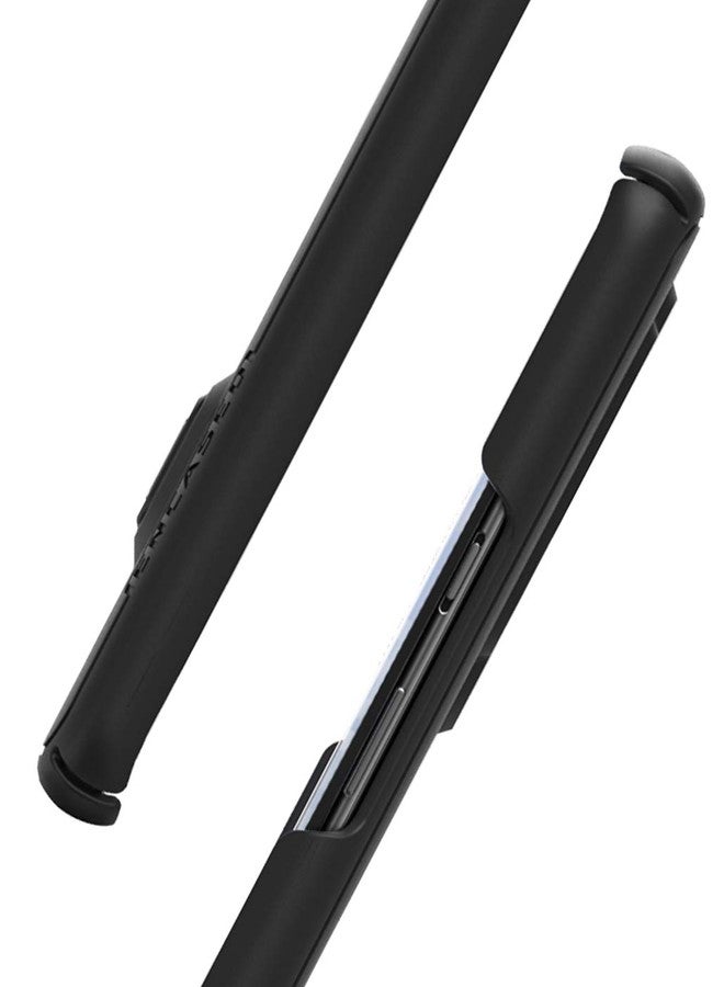 إنكاسد جراب حزام لهاتف OnePlus 8 Pro من ENCASD مع مسند (رفيع) غطاء فائق النحافة مع مشبك تثبيت - أسود - Image 4