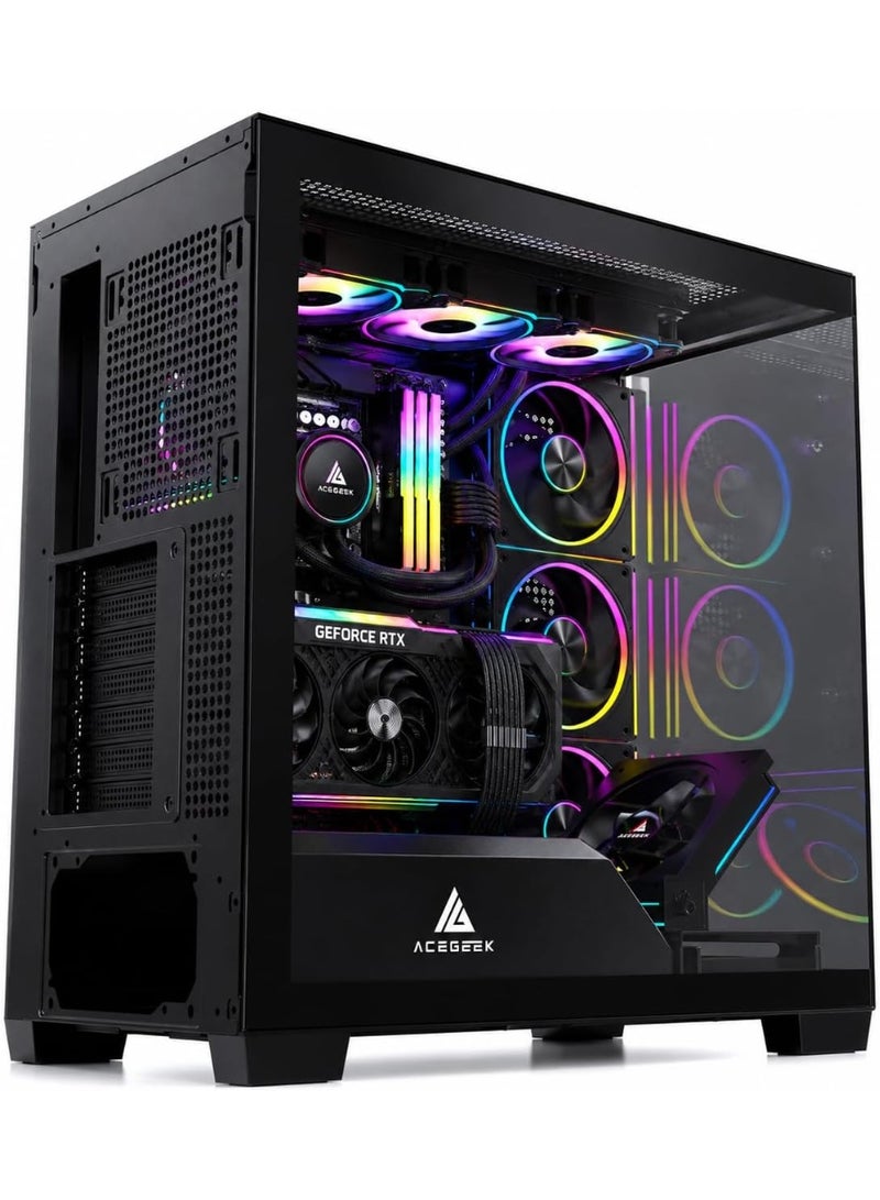 BLUMENIT NebulaForce Gaming PC – Ryzen 9 9900X3D | RTX 5080 16GB GDDR7 | 32GB DDR5 RAM | 1TB PCIe Gen5 SSD | X870 Motherboard | 850W 80+ PSU | 360mm Liquid Cooler | Gaming Case | Windows 11 Pro BLACK - Image 3