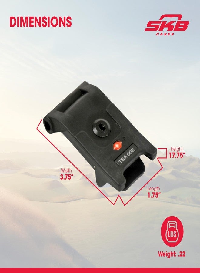 SKB TSA 2 Locking Latch Kit for iSeries Cases, Travel Approved Lock Set with Keys and Replacement Pins, Easy Install Upgrade for Luggage Security - Image 4
