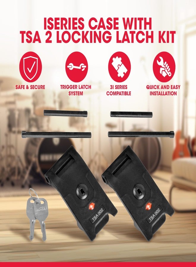 SKB TSA 2 Locking Latch Kit for iSeries Cases, Travel Approved Lock Set with Keys and Replacement Pins, Easy Install Upgrade for Luggage Security - Image 3