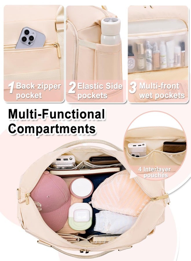 Weitars Women's Gym & Travel Duffle - Weekender with Shoes Compartment, Wet Pocket, Toiletry Bag, Carry-On for Airplanes & Hospital Use - Image 2