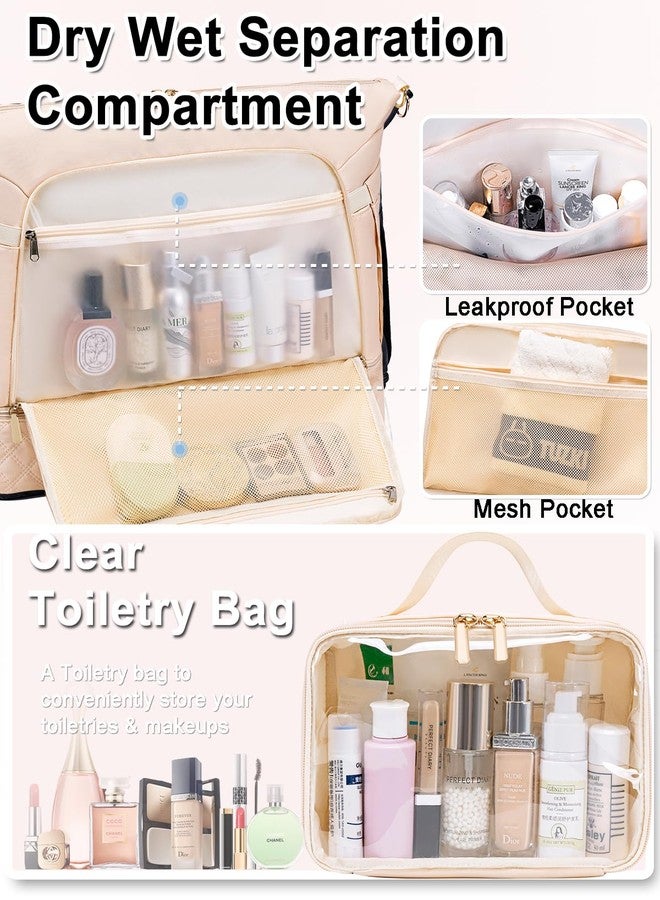 Weitars Women's Gym & Travel Duffle - Weekender with Shoes Compartment, Wet Pocket, Toiletry Bag, Carry-On for Airplanes & Hospital Use - Image 3