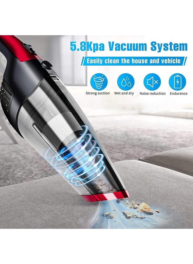Handheld Vacuum Cleaner Cordless, Rechargeable (USB Charge), Powerful Suction Cleaner, Portable Hand Vacuum for Pet Hair Home and Car Cleaning, Wet & Dry - Image 2
