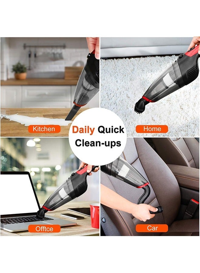 Handheld Vacuum Cleaner Cordless, Rechargeable (USB Charge), Powerful Suction Cleaner, Portable Hand Vacuum for Pet Hair Home and Car Cleaning, Wet & Dry - Image 3