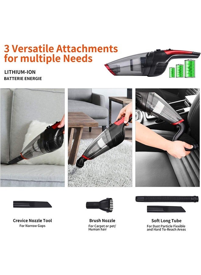 Handheld Vacuum Cleaner Cordless, Rechargeable (USB Charge), Powerful Suction Cleaner, Portable Hand Vacuum for Pet Hair Home and Car Cleaning, Wet & Dry - Image 4