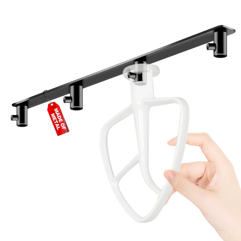 Tanggiteck 100 Metal Stand Mixer Attachment Holder Premium HeavyDuty Organizer with 4 Hooks for Storage and Organizing Your 45qt 5qt Kitchen Aid Attachments - Image 2