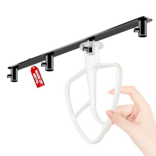 Tanggiteck 100 Metal Stand Mixer Attachment Holder Premium HeavyDuty Organizer with 4 Hooks for Storage and Organizing Your 45qt 5qt Kitchen Aid Attachments - Image 1