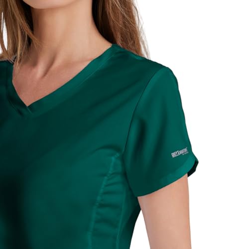 Barco Grey’s Anatomy by BARCO Classic Cora Scrub Top for Women – Hunter Green, 4-Pocket Crossover V-Neck Scrub Shirt with Natural Stretch, Soil Release Fabric, and Super-Soft Finish – Small, Regular Fit - Image 5