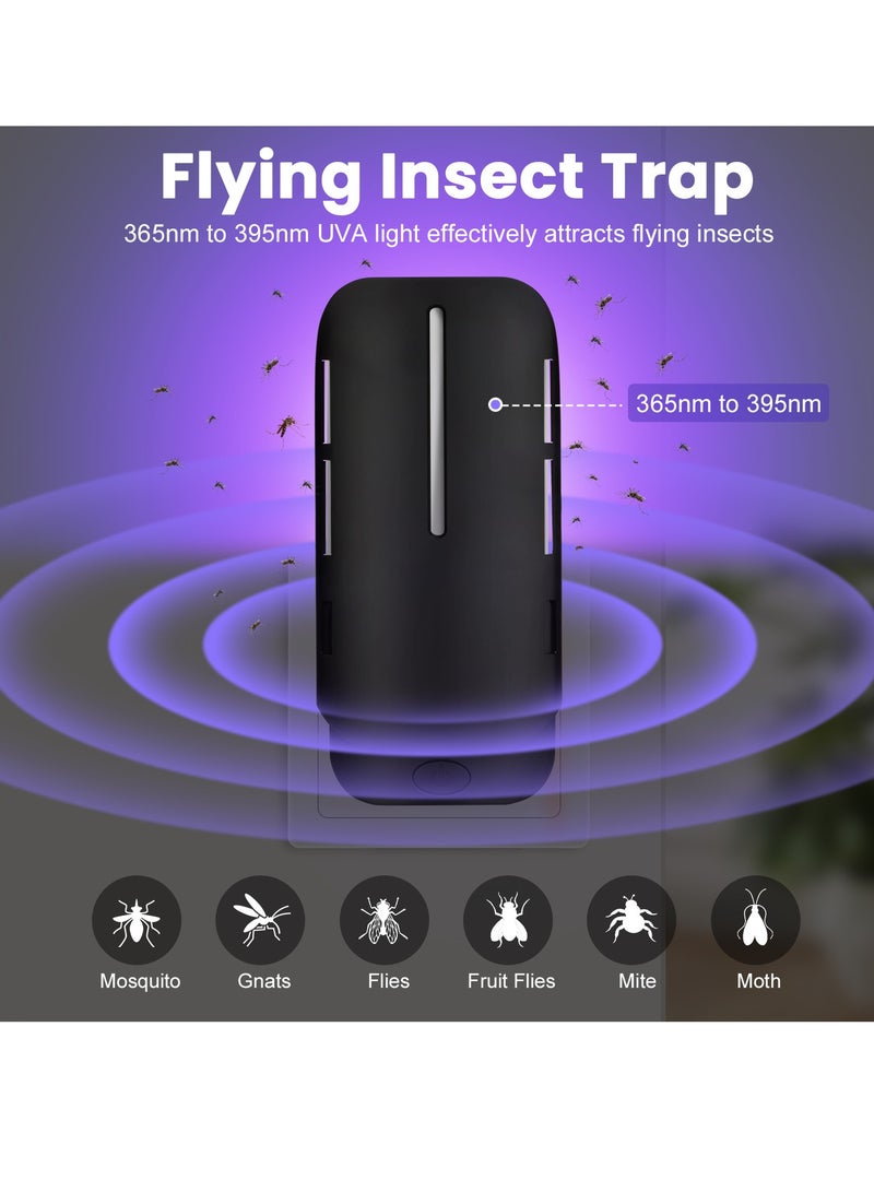 نكومي مصيدة ذباب داخلية، مصيدة حشرات طائرة تعمل بالقابس لذباب الفاكهة والبعوض والعثة، مصيدة حشرات البعوض بالأشعة فوق البنفسجية مع ضوء ليلي، بدون ضوضاء وسهلة الاستخدام، مثالية للمنزل وغرفة النوم والمطبخ (جهاز واحد + 5 عبوات إعادة تعبئة) - Image 4