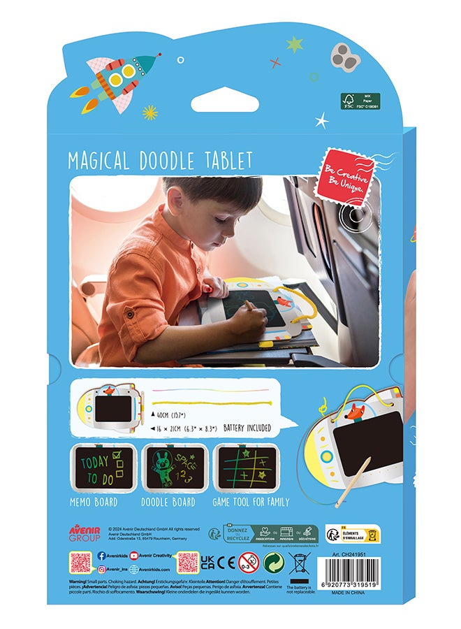 Avenir لوحة الرسم AVENIR LCD Artidoodle Space – جهاز لوحي للرسم للأطفال مع قلم Stylus | لوحة رسم قابلة للمسح، شاشة حماية للعين، لوحة كتابة مناسبة للسفر للأولاد والبنات - Image 5