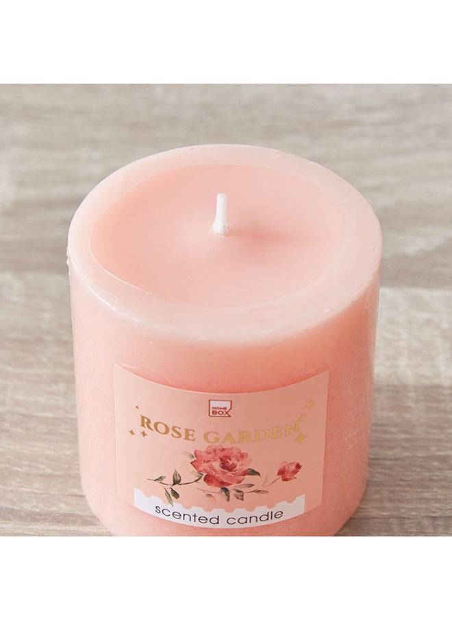 Home Box - Qara Rose Garden Pillar Candle 6.8 x 7 x 6.8 cm - Image 1