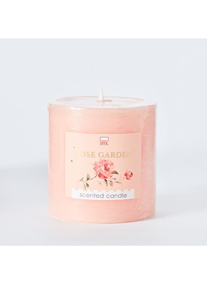Home Box - Qara Rose Garden Pillar Candle 6.8 x 7 x 6.8 cm - Image 1