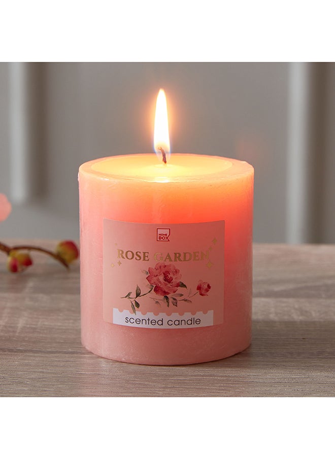 Home Box - Qara Rose Garden Pillar Candle 6.8 x 7 x 6.8 cm - Image 1