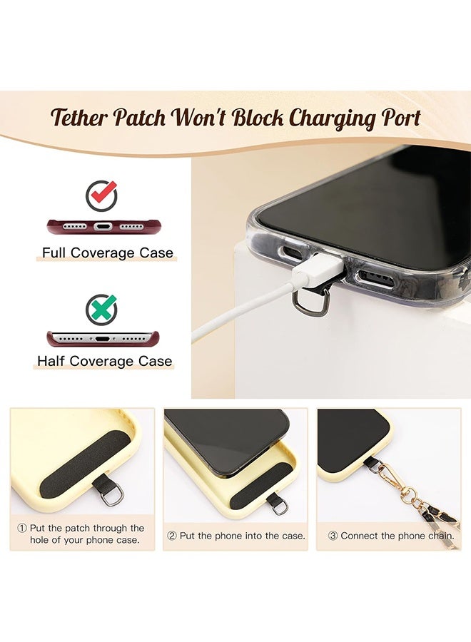 LEEU Design Universal Phone Lanyard, Metal Cell Phone Chain Anti-Theft Crossbody Strap for iPhone 16, 15 and Most Smartphones, Cell Phone Neck Holder for Women, Gold & Black - Image 3