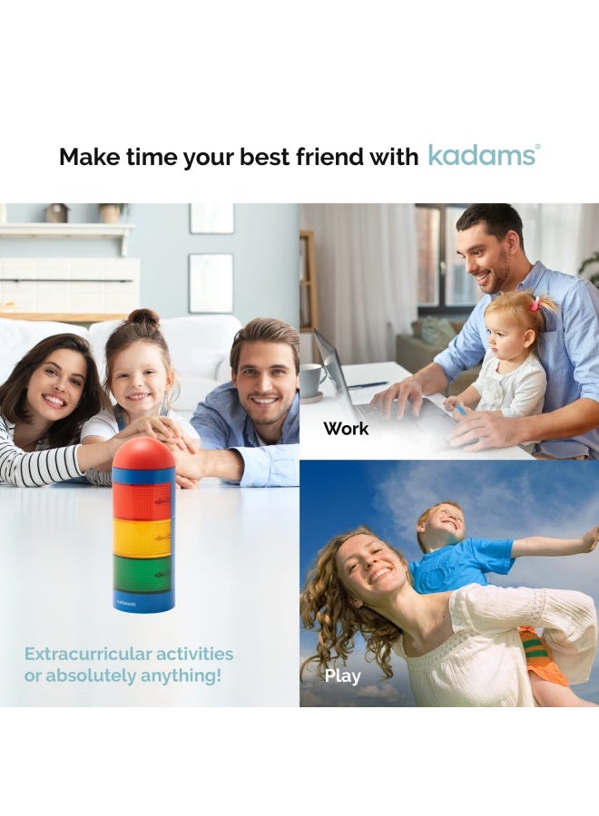 KADAMS مؤقت كادامز المرئي للأطفال مع إنذار صوتي مسبق إنذار إشارة المرور للأطفال والمعلمين في الفصول الدراسية وأداة إدارة الوقت في المنزل 24 ساعة عد تنازلي وظيفة الإيقاف المؤقت والذاكرة - Image 5