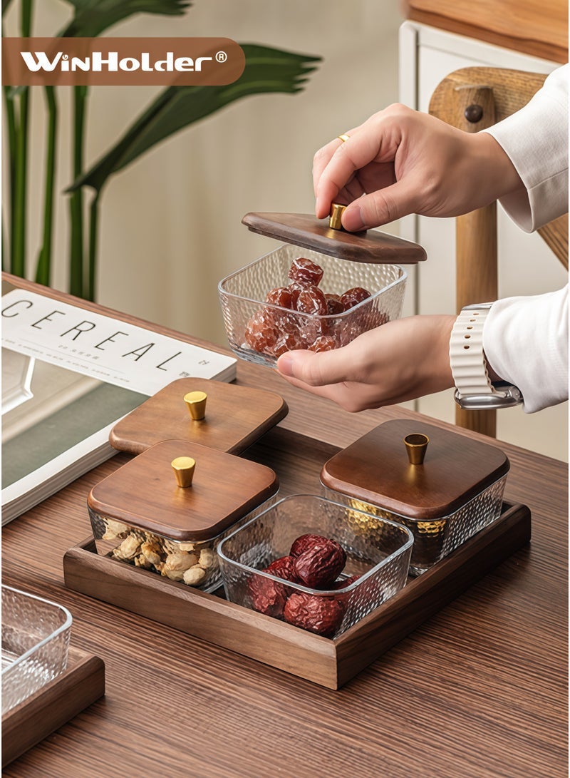 WinHolder Wood Grain Fruit Plate – Versatile Serving Tray for Dried Fruits, Nuts, Candy, Cookies, Chips, and Party Snacks - Image 1