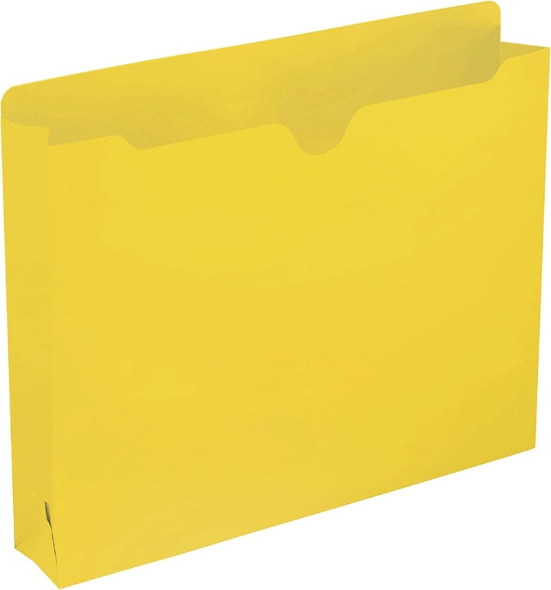 Smead Smead File Jacket Reinforced StraightCut Tab 2 Expansion Letter Size Yellow 50 per Box 75571 - Image 1