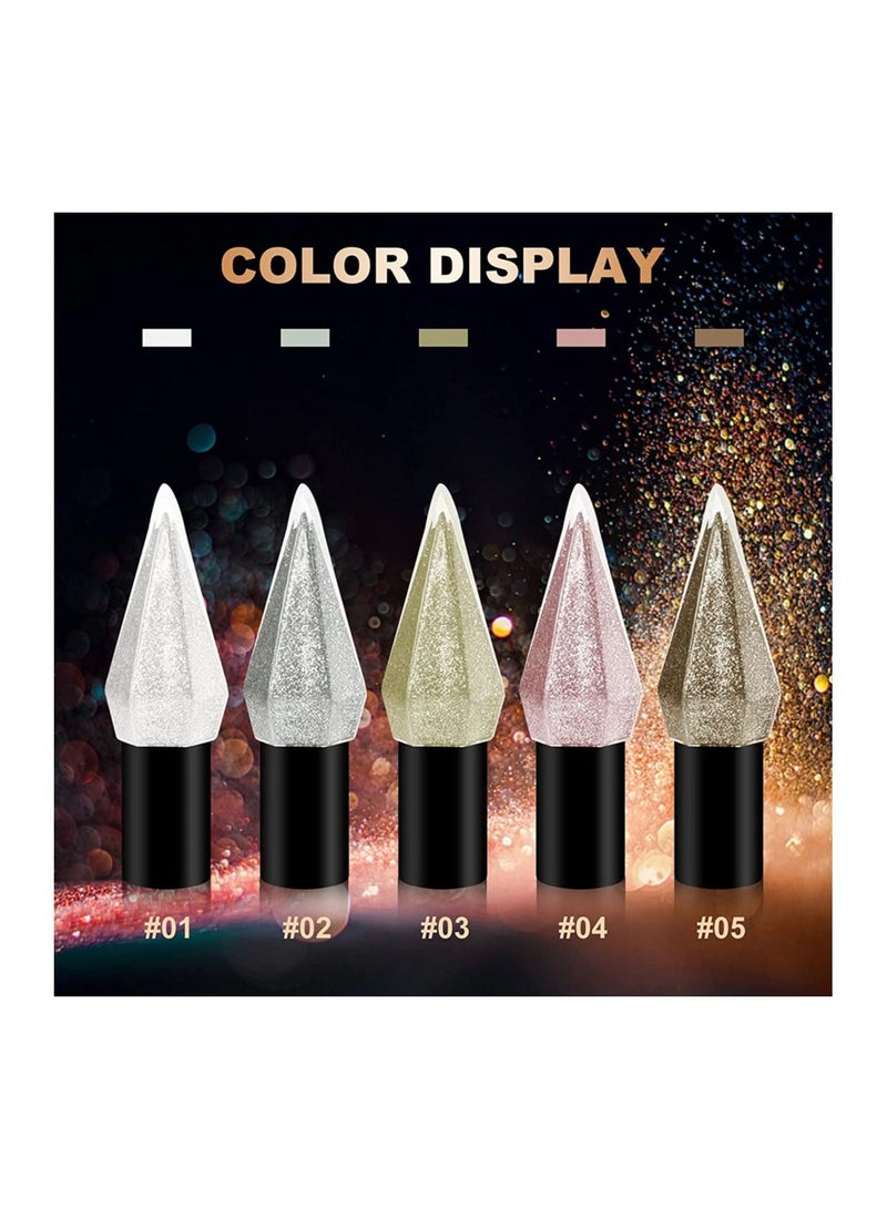 Glitter 5 pcs Makeup Set Cosmetic Liquid Glitter Eyeshadow - Image 4