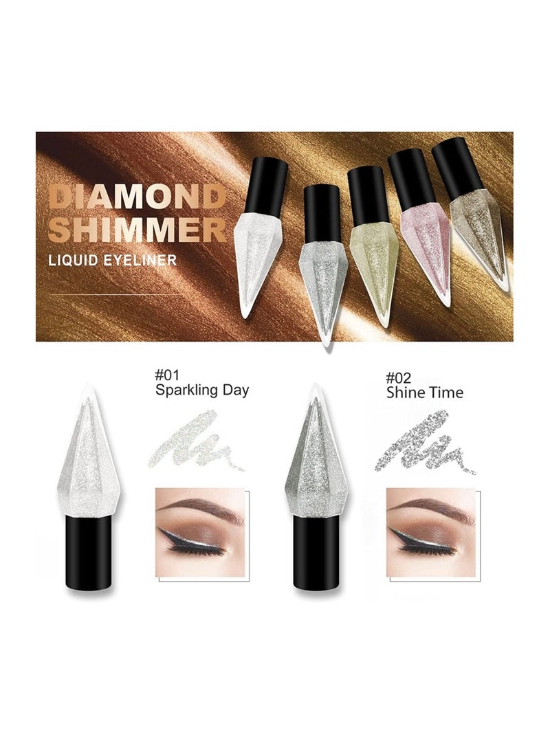 Glitter 5 pcs Makeup Set Cosmetic Liquid Glitter Eyeshadow - Image 2