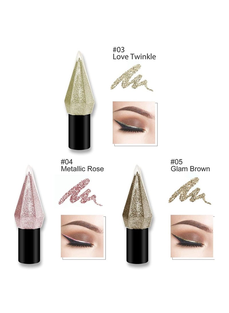 Glitter 5 pcs Makeup Set Cosmetic Liquid Glitter Eyeshadow - Image 3