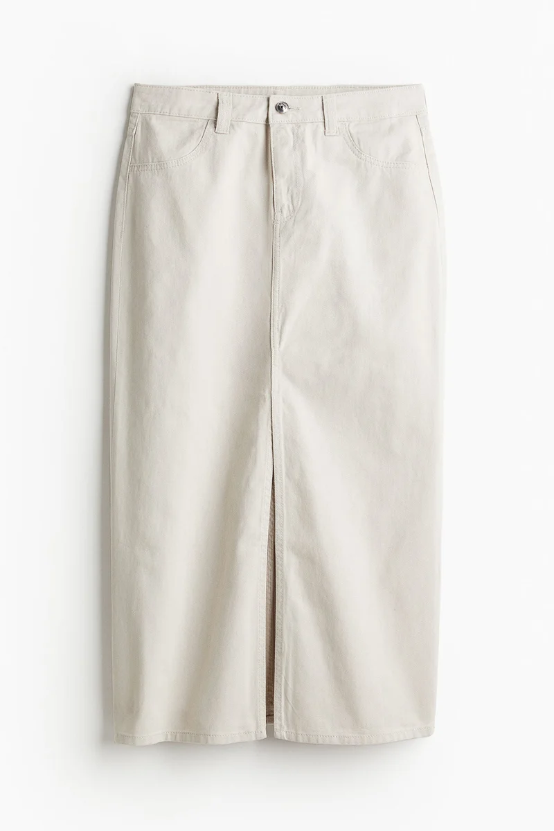 H&M Slit-hem twill skirt
