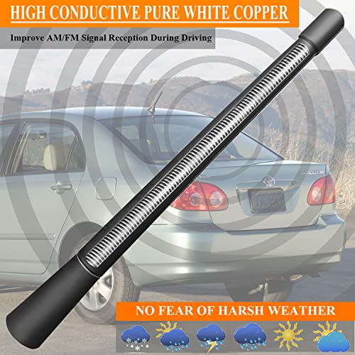 RooFox 7 Inch Antenna for Toyota Corolla (2003-2008), Toyota Corolla Antenna, Flexible Rubber Antenna Mast Replacement - Image 5