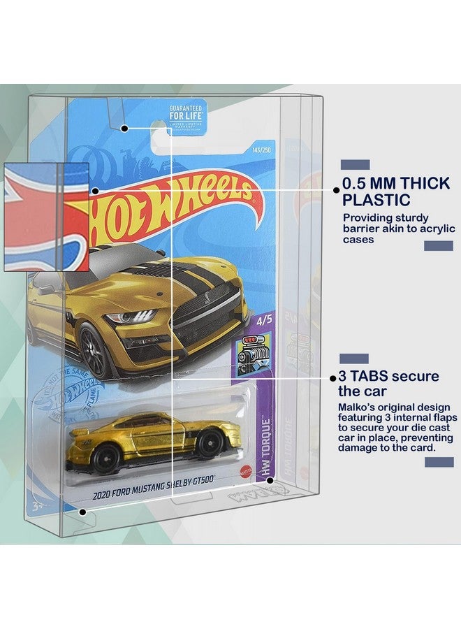 MALKO Hot Wheels & Matchbox Protector Display Case for Carded 1:64 Mainline Diecast Cars - 10 Pack | Assembly Required - Image 3