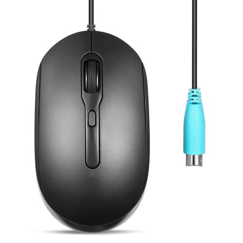 Perixx PERIMICE222PB Wired PS2 Optical Mouse Long 59 Ft Cable Optical 120016002000 DPI Design Black - Image 1