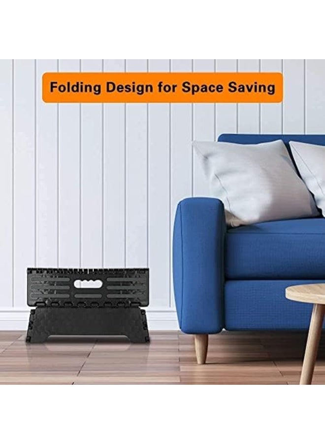 Estink Folding Step Stool, Plastic Portable Black Step Ladder One Step Ladder Lightweight Step Chair Ladder for Elderly - Image 5