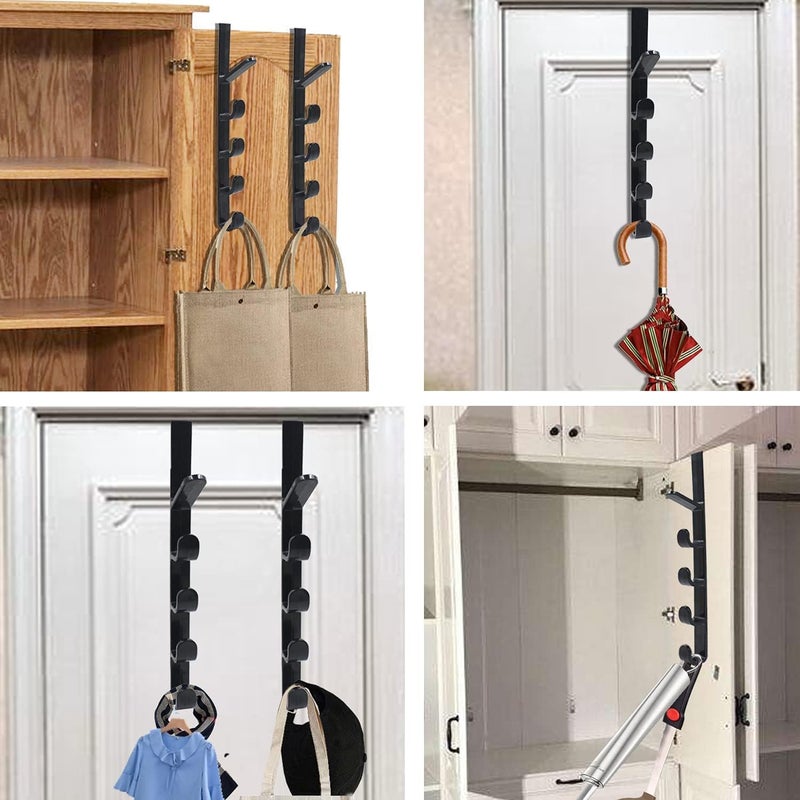 SUNBEET 5 Layers Over The Door Hook Organizer Coat Rack Hanger Backpack Handbag Door Hook Backpack Hangers Hook for Clothes,Hat,Socks,Bag,Key,Belt,Towel,Robe,Shirts (Pack of 3) - Image 4
