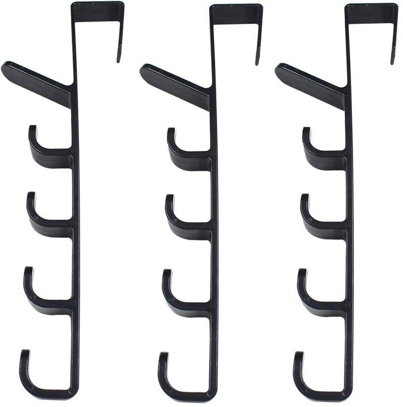 SUNBEET 5 Layers Over The Door Hook Organizer Coat Rack Hanger Backpack Handbag Door Hook Backpack Hangers Hook for Clothes,Hat,Socks,Bag,Key,Belt,Towel,Robe,Shirts (Pack of 3) - Image 1