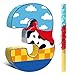 Hungdao Toy Inspired Birthday Piata for Kids Cartoon Cow Number Piata Decorations Summer Cartoon Game with Stick Red Scarf Blue Sky Cloud Boys Girls Baby Shower Farm Party FavorNumber 3 - Image 2