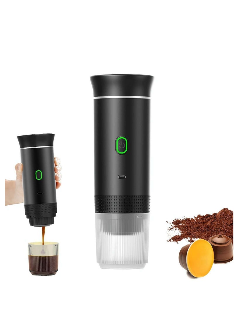NIUB Electric Portable Espresso Maker 3-in-1 Small Coffee Machine USB-C Self-Heating Compatible with Ground Coffee and NS Capsules for Travel Camping Hiking RV Car Home Office - Image 1