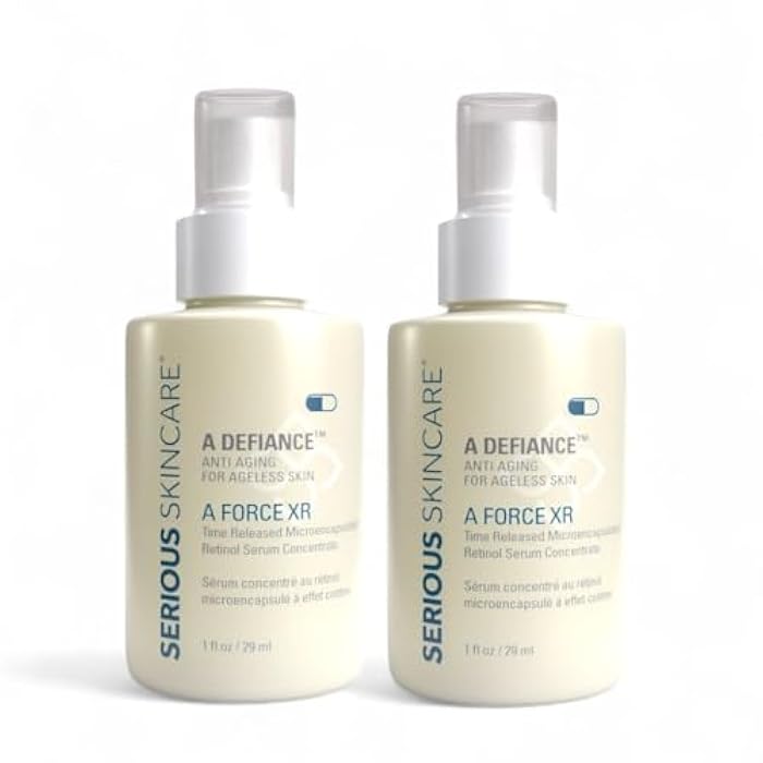 Serious Skincare Vitamin A Force XR Retinol Face Serum Concentrate, Micro Exfoliate & Resurface for Radiant Skin, for Lines, Wrinkles, Pore Minimizer, Anti-Aging 1 Oz. (Pack of 2) - Image 1