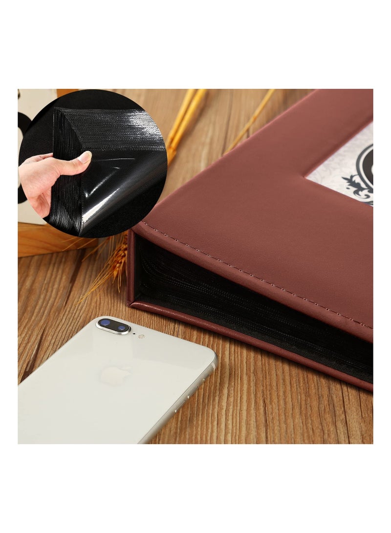 كابتن تيك ألبوم صور 300 4x6in جيب صور جلد تغطية سوبر قدرة الأسرة عرس الذكرى ألبوم صور الطفل يمكن أن تستوعب أفقيا ورأسيا براون - Image 2