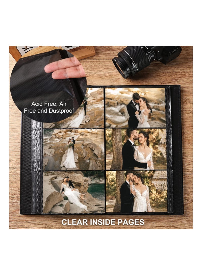 كابتن تيك ألبوم صور 300 4x6in جيب صور جلد تغطية سوبر قدرة الأسرة عرس الذكرى ألبوم صور الطفل يمكن أن تستوعب أفقيا ورأسيا براون - Image 3