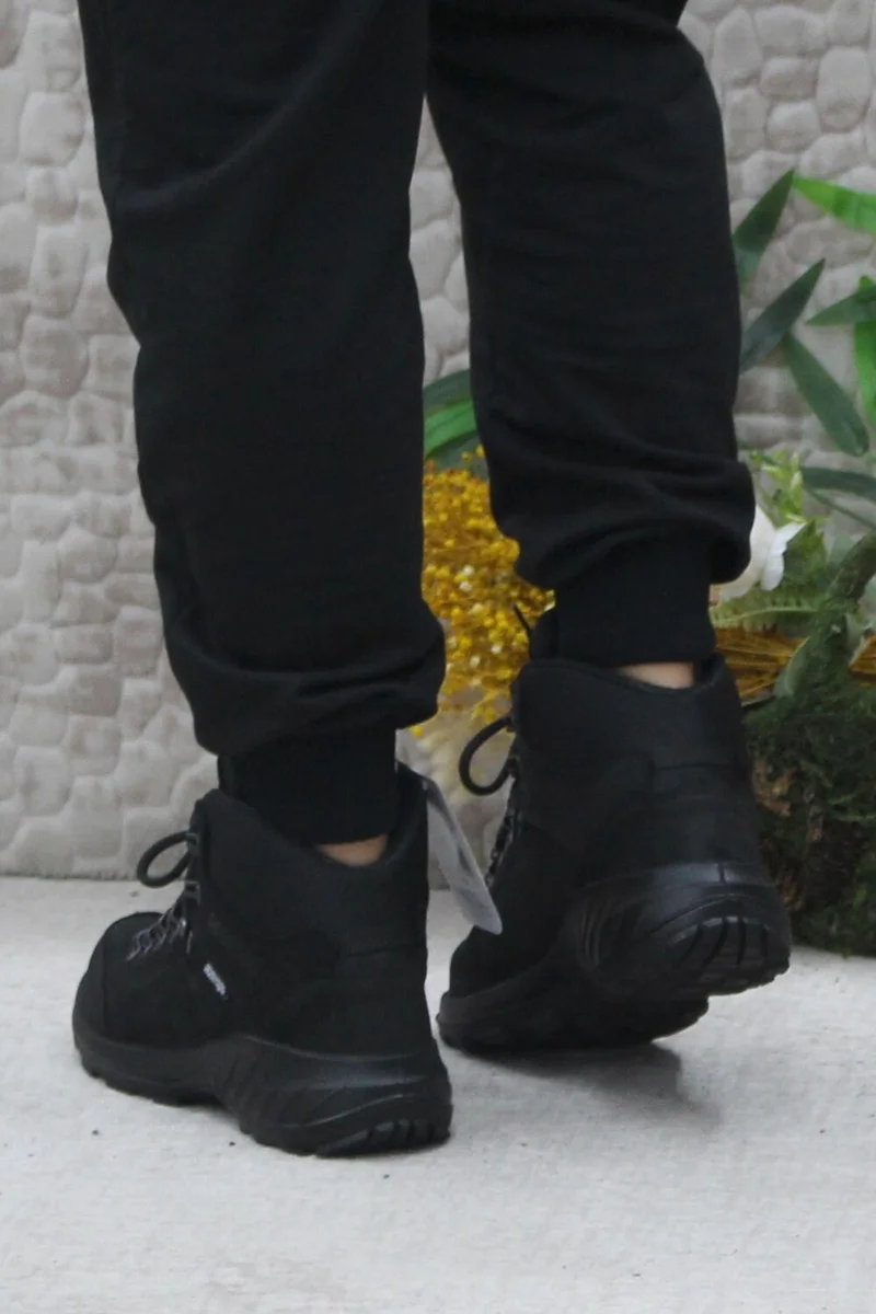 سكوتر M4107 Black Anatomical Original Product Genuine Leather Waterproof Men's Boots