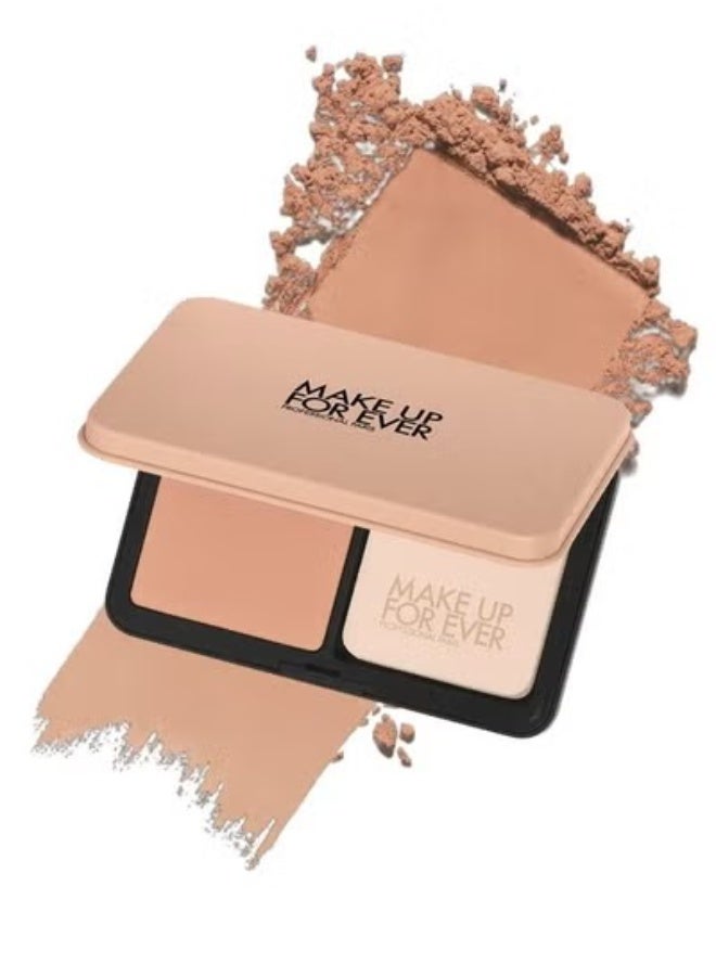 MAKE UP FOR EVER HD Skin Matte Velvet Blurring Foundation & Setting Powder 11g – Shade 2R38 Cool Honey - Medium to Tan Skin Tones with Rosy Undertones - Image 1